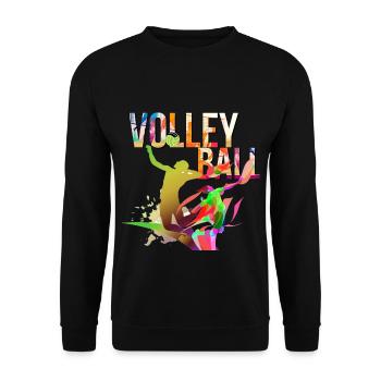 Cadeau de sport d'équipe de volleyball de plage de volleyball - Sweat-shirt Unisexe - noir - Devant - Alina (178cm) & Michal (187cm)