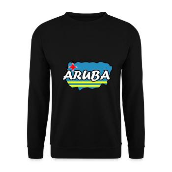 Aruba Land und Länder - Unisex Pullover - Schwarz - Vorne - Alina (178cm) & Michal (187cm)