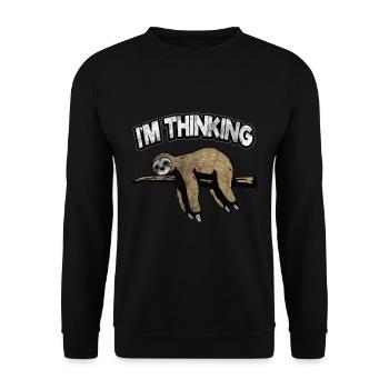 Sloth - Unisex Sweatshirt - black - Front - Alina (178cm) & Michal (187cm)