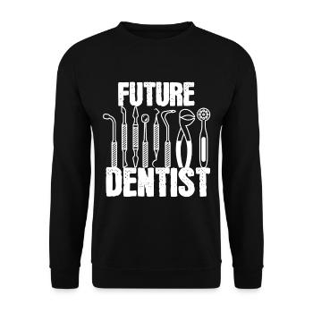 Cool Future Dentist Hygiéniste dentaire ou dentiste gi - Sweat-shirt Unisexe - noir - Devant - Alina (178cm) & Michal (187cm)