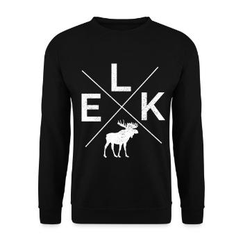 ELK Elk Rennier Sauvage silhouette cadeau - Sweat-shirt Unisexe - noir - Devant - Alina (178cm) & Michal (187cm)