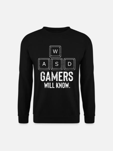 WASD Gamers Will Know - Unisex Sweatshirt - black
