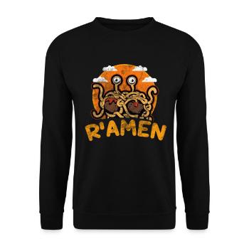 Pasta Spaghetti FSM Italien Nudeln Pesto Koch - Unisex Pullover - Schwarz - Vorne - Alina (178cm) & Michal (187cm)