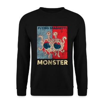 Pasta Spaghetti FSM Italien Nudeln Pesto Koch - Unisex Pullover - Schwarz - Vorne - Alina (178cm) & Michal (187cm)