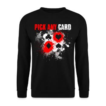 Draw a card of card magic - Unisex Sweatshirt - black - Front - Alina (178cm) & Michal (187cm)