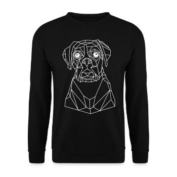 Cooler Hund - Unisex Pullover - Schwarz - Vorne - Alina (178cm) & Michal (187cm)