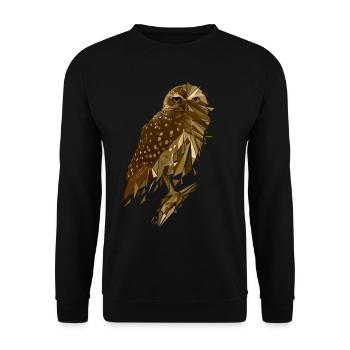 Eule coole Tiere - Unisex Pullover - Schwarz - Vorne - Alina (178cm) & Michal (187cm)