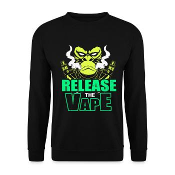 Vape - Unisex Pullover - Schwarz - Vorne - Alina (178cm) & Michal (187cm)