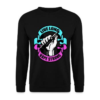 Vape - Unisex Sweatshirt - black - Front - Alina (178cm) & Michal (187cm)