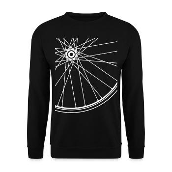 Bicycle Wheel Spoke Rim Road Bike Mountain Bike BMX - Unisex Sweatshirt - black - Front - Alina (178cm) & Michal (187cm)