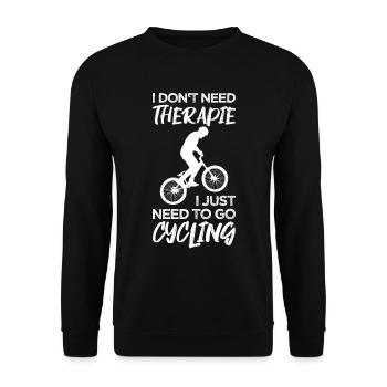 Le vélo est la thérapie VTT vélo bmx hobby - Sweat-shirt Unisexe - noir - Devant - Alina (178cm) & Michal (187cm)