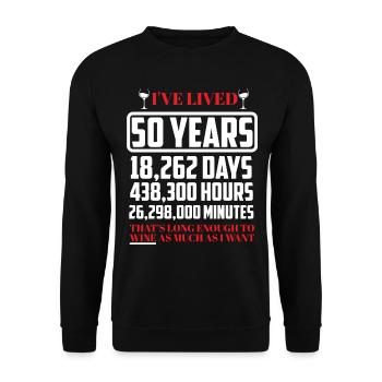 50ème anniversaire - Sweat-shirt Unisexe - noir - Devant - Alina (178cm) & Michal (187cm)