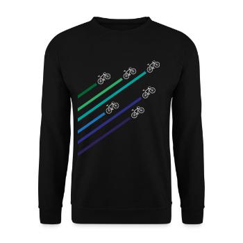 Bicycle Mountain Bike BMX Cycling Road Bike - Unisex Sweatshirt - black - Front - Alina (178cm) & Michal (187cm)