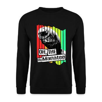 Laque de dugong sanglier Sirenia Manatee - Sweat-shirt Unisexe - noir - Devant - Alina (178cm) & Michal (187cm)