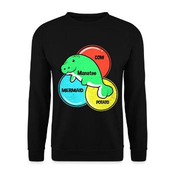 Vaches de mer - Sweat-shirt Unisexe - noir - Devant - Alina (178cm) & Michal (187cm)