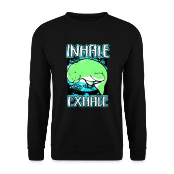 Seekuh - Unisex Pullover - Schwarz - Vorne - Alina (178cm) & Michal (187cm)