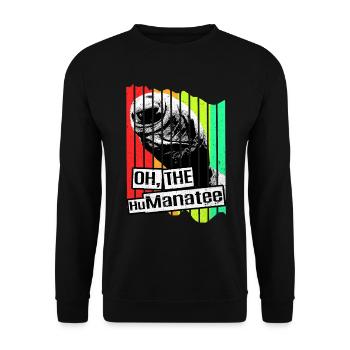 Seekuh - Unisex Pullover - Schwarz - Vorne - Alina (178cm) & Michal (187cm)