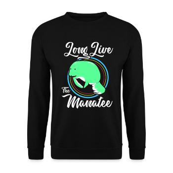 Laque de dugong sanglier Sirenia Manatee - Sweat-shirt Unisexe - noir - Devant - Alina (178cm) & Michal (187cm)
