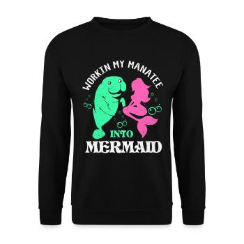 Vaches de mer - Sweat-shirt Unisexe - noir - Devant - Alina (178cm) & Michal (187cm)