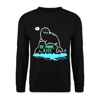 Laque de dugong sanglier Sirenia Manatee - Sweat-shirt Unisexe - noir - Devant - Alina (178cm) & Michal (187cm)