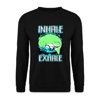 Lamantin Dugong Cochon de mer Sirenia Lamantin - Sweat-shirt Unisexe - noir - Devant - Alina (178cm) & Michal (187cm)