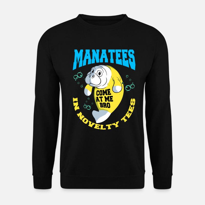 Seekuh Dugong Seeschwein Sirenia Manatee - Unisex Pullover - Schwarz