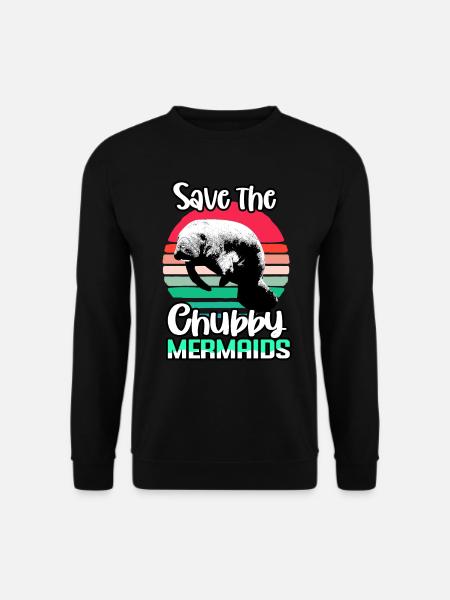 Seekuh Dugong Seeschwein Sirenia Manatee - Unisex Pullover - Schwarz