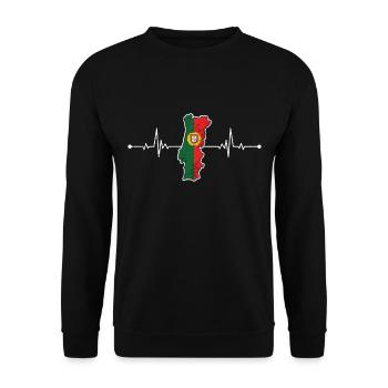 Portugal - Sweat-shirt Unisexe - noir - Devant - Alina (178cm) & Michal (187cm)