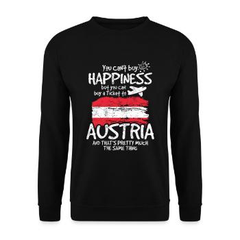 Austria - Unisex Sweatshirt - black - Front - Alina (178cm) & Michal (187cm)