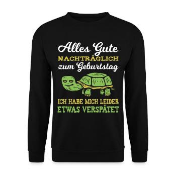 Tout Bonne nouvelle d’anniversaire oublié tasse - Sweat-shirt Unisexe - noir - Devant - Alina (178cm) & Michal (187cm)