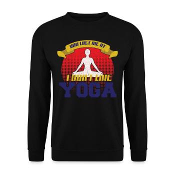 Yoga lustig - Unisex Pullover - Schwarz - Vorne - Alina (178cm) & Michal (187cm)