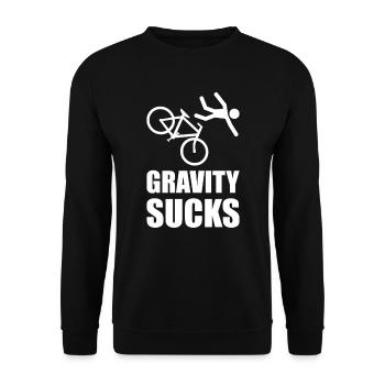 Accident de bicyclette gravité vélo de montagne BMX stunt - Sweat-shirt Unisexe - noir - Devant - Alina (178cm) & Michal (187cm)