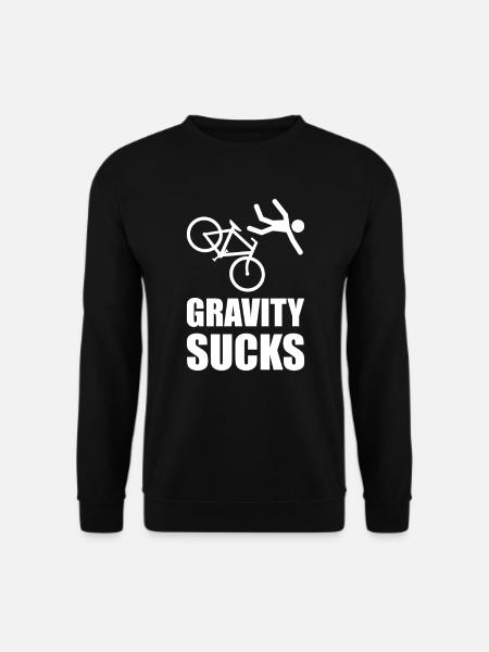Fahrrad Sturz Schwerkraft Mountainbike BMX Stunt - Unisex Pullover - Schwarz
