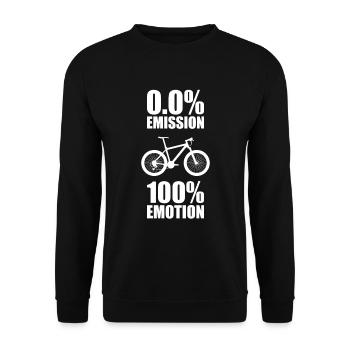 no emission only emotion bike mountain bike - Unisex Sweatshirt - black - Front - Alina (178cm) & Michal (187cm)