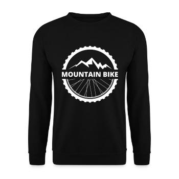 Mountain bike tire wheel spokes mountains downhill - Unisex Sweatshirt - black - Front - Alina (178cm) & Michal (187cm)