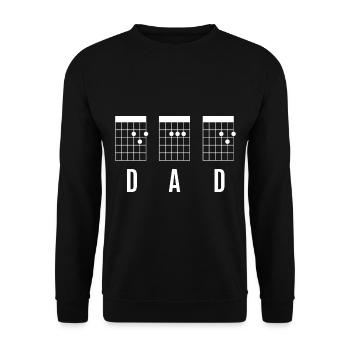 Gitarre Dad - Witzig Gitarrist Musiker Geschenk - Unisex Pullover - Schwarz - Vorne - Alina (178cm) & Michal (187cm)