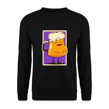 Beer Beer Belly Beer Glass Funny Drink - Unisex Sweatshirt - black - Front - Alina (178cm) & Michal (187cm)