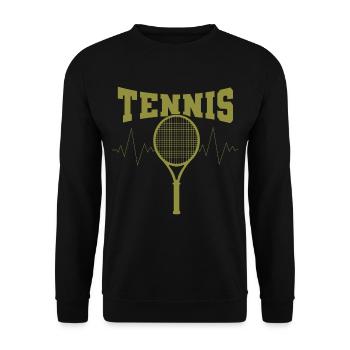 Tennis - Unisex Pullover - Schwarz - Vorne - Alina (178cm) & Michal (187cm)