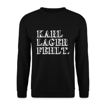 Karl Tribute Shirt | Grief fashion legend gift - Unisex Sweatshirt - black - Front - Alina (178cm) & Michal (187cm)