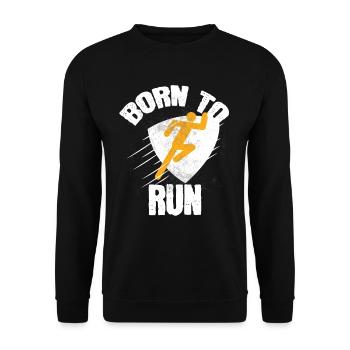 Cadeau cool Born To Run - Sweat-shirt Unisexe - noir - Devant - Alina (178cm) & Michal (187cm)