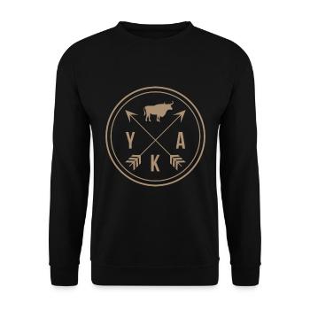 Yak - Unisex Pullover - Schwarz - Vorne - Alina (178cm) & Michal (187cm)