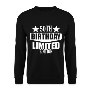 50ème anniversaire fête cadeau drôle drôle - Sweat-shirt Unisexe - noir - Devant - Alina (178cm) & Michal (187cm)