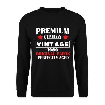 1969 - Unisex Pullover - Schwarz - Vorne - Alina (178cm) & Michal (187cm)