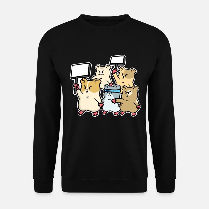 Hamster Protest Uprising Demonstration Demo - Unisex Sweatshirt - black