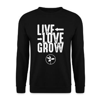 Live love grow grow bigger gift - Unisex Sweatshirt - black - Front - Alina (178cm) & Michal (187cm)