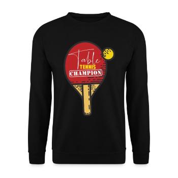 Tischtennis - Ping Pong - Pingpong - Unisex Pullover - Schwarz - Vorne - Alina (178cm) & Michal (187cm)