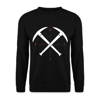 Bergbau Minenarbeiter Kumpel Solidarität - Unisex Pullover - Schwarz - Vorne - Alina (178cm) & Michal (187cm)
