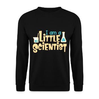 Ich bin ein kleiner Forscher - Unisex Pullover - Schwarz - Vorne - Alina (178cm) & Michal (187cm)