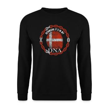 Dänemark ist in meiner DNA - Unisex Pullover - Schwarz - Vorne - Alina (178cm) & Michal (187cm)