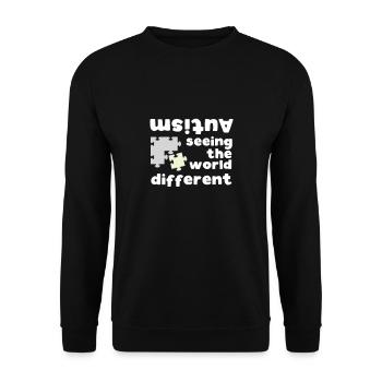 Cadeau de chemise d'Anders Syndrome d'Asperger d'Asperger - Sweat-shirt Unisexe - noir - Devant - Alina (178cm) & Michal (187cm)